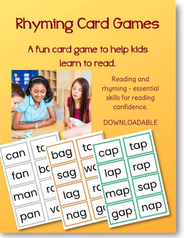Rhymin word card game